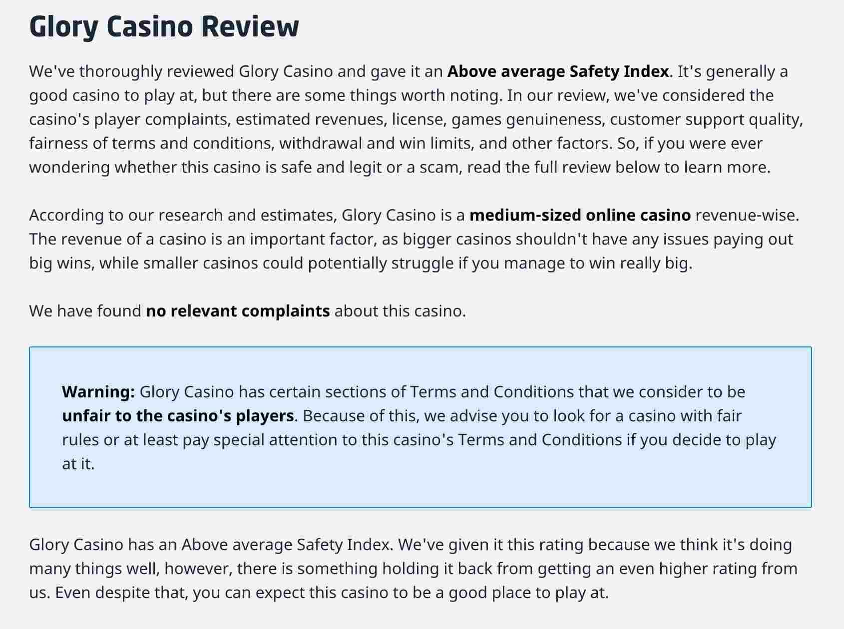 glory casino review caino guru