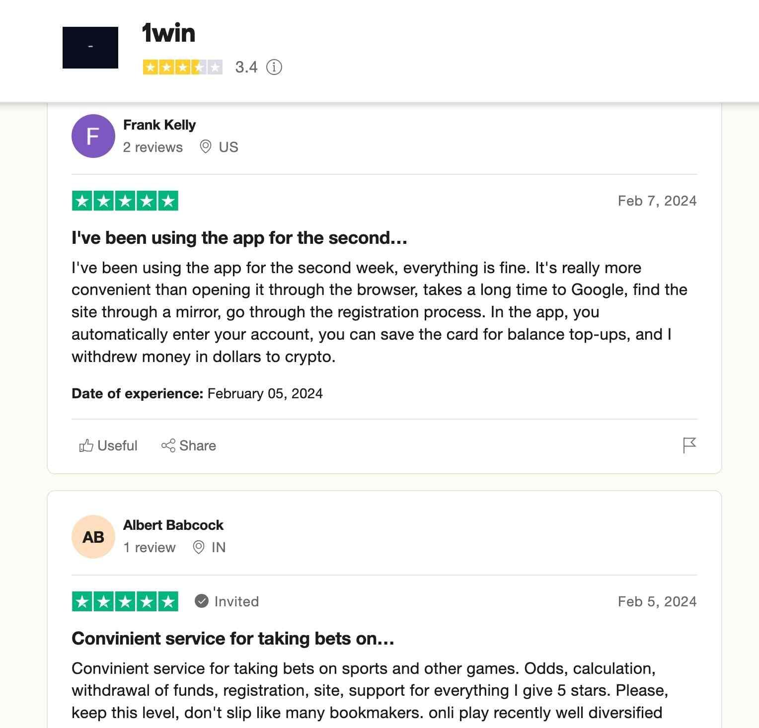 1win casino reviews trustpilot