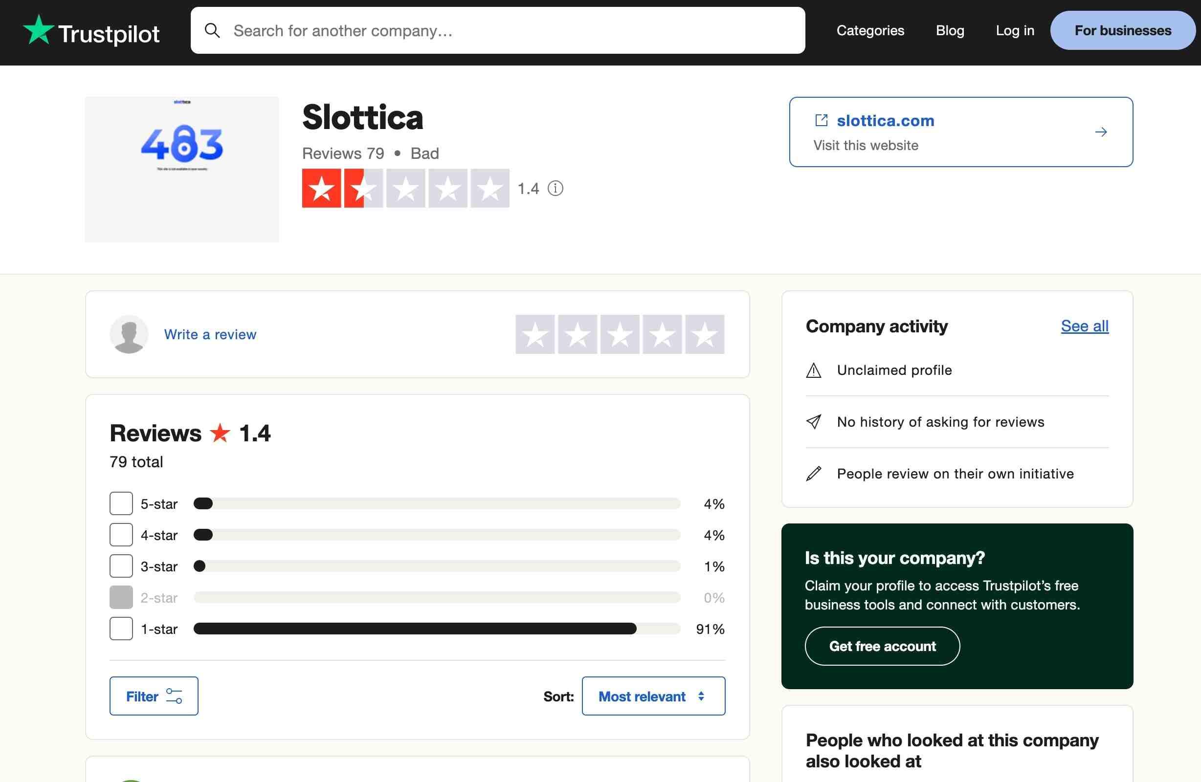 slottica review trustpilot